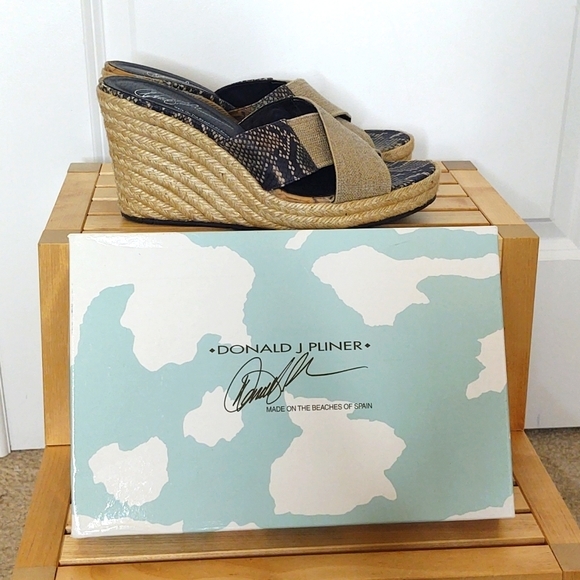 Donald Pliner Wedge Snakeskin Pattern Espadrilles 10M, 🆕 in box. - Picture 3 of 16